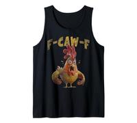 f-caw-f Funny Cow Chicken Vintage Style Version Canotta