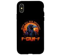 F-CAW-F Funny Inappropriate Adult Humor Rude Halloween Custodia per iPhone X/XS