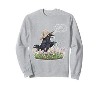 F CAW F I'm Gardening Black Crow Tulip Garden Flower Humor Felpa