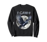 F-Caw-F Raven Moon Gothic Halloween, Corvo Nero Amante degli Uccelli Felpa