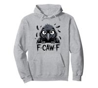 F-Caw-F Raven Moon Gothic Halloween, Corvo Nero Amante degli Uccelli Felpa con Cappuccio
