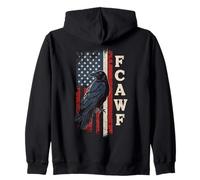 F-Caw-F Raven Moon Gothic Halloween, Corvo Nero Amante degli Uccelli Felpa con Cappuccio