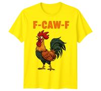 F-CAW-F Sarcastic Chicken Meme Tee Funny Gothic Halloween T-Shirt Adulti... -a