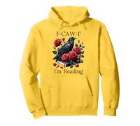 F Cawf Crow Book Lover Fuck off Im Reading Smut Dark Romance Felpa con Cappuccio