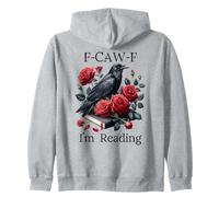 F Cawf Crow Book Lover Fuck off Im Reading Smut Dark Romance Felpa con Cappuccio