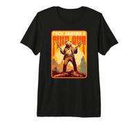 F$ck Around And Find out Awesome Gunfighter Cowboy Bear Maglietta Premium