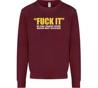 F#CK It La Mia Ultima Idea Divertente Offensiva Uomo Felpa