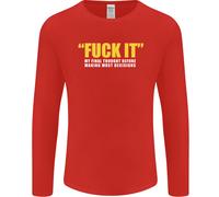 F#CK It La Mia Ultima Riflessione Divertente Offensiva Uomo Manica Lunga T-Shirt