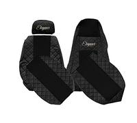 F-CORE Coprisedili camion compatibile per SCANIA R P G 01.05-12.16 R NEXTGEN 01.17- Conducente integrati Passeggero regolabile NERO