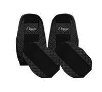 F-CORE Coprisedili camion compatibile per VOLVO FM 4 FH 4 01.13-12.19 NERO