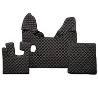 F-CORE Tappetini copricofani camion compatibile per DAF XF 105 01.06-12.13 MANUAL NERO/ROSSO