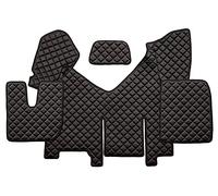 F-CORE Tappetini copricofani camion compatibile per IVECO STRALIS HI-WAY 01.13-12.16 AUTOMAT Con frigo NERO/ROSSO