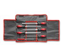 F. DICK 13085000 Set di Lime da 6 Pezzi, Mini Multiuso, grattugia, Lima semicircolare + Rotonda in Borsa Arrotolabile