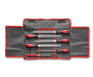 F. DICK 13085000 Set di Lime da 6 Pezzi, Mini Multiuso, grattugia, Lima semicircolare + Rotonda in Borsa Arrotolabile