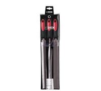 F. DICK 1310250-2K Set di 3 Lime da Officina, in Sacchetto di plastica con Manico a Due componenti, Nero/Rosso, 250 mm