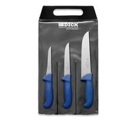 F. DICK Set di coltelli ErgoGrip 3 pezzi (Coltello per osso 13 cm «stretto», A. Coltello 15 cm «di larghezza», coltello a blocchi 21 cm, HRC 56 °) 82 559 000
