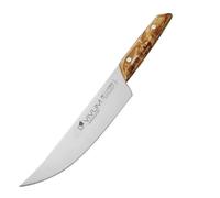 F.DICK BBQ Knife ASADOR VIVUM (Chef's Knife with 22 cm Blade, with Birch Wood Handle, 58 HRC, Curved Blade, Kitchen Knife) 83626222H