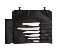 F. DICK Borsa arrotolabile per coltelli da chef nera - Borsa per coltelli con 7 scomparti - Conservazione e trasporto sicuri - Resistente - Salvaspazio - Facile manutenzione - Comoda chiusura -