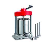 F. DICK Riempitrice (capacità 6,8 Litri, macellai/macelleri/cuochi amatoriali/Barbecue, con Tubi di riempimento, Macchina per Salsicce in Acciaio Inox, Facile da Applicare), Cromato