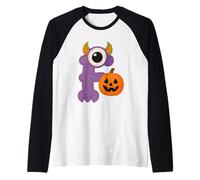 F è per Halloween Fun Maglia con Maniche Raglan