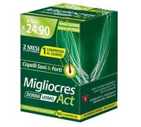 F&F Migliocres Act - Integratore per rinforzare i capelli e le unghie, 60 compresse divisibili