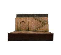 F Fityle 1/35 Modello di Edificio Kit Layout Scenery Layout Factory Scene Factory in Legno, Diorama, Modello di architettura in Scala 1:35 incompiuto