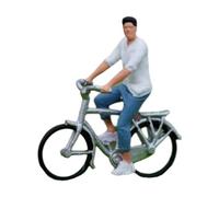 F Fityle 1:64 Persone con Bici minuscole tavola di Sabbia Ornamento in Resina a Figure Artigianato per Micro paesaggi Decorazioni, Uomo