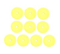 F Fityle 10 PCS Cinesini per Allenamento, Cinesini Piatti, Coni Piatti Rotondi, Marcatori Spot da Allenamento Flessibili Antiscivolo Durevoli per Arti Marziali, Calcio, Allenamento Sportivo, Giallo