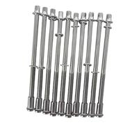 F Fityle 10 pezzi Vite per aste di tensione, viti, hardware, vite a tenuta per tamburo con dadi per rullante sostituisce le parti, 6x100 mm