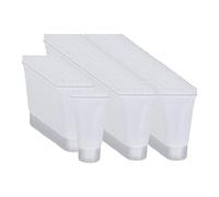 F Fityle 100 flaconi di Tubi Morbidi Vuoti, 5 ml Ricaricabili. Contenitore di plastica Portatile per lozione per Le Mani Shampoo Spremere Bottiglia Crema - Bianco Opaco