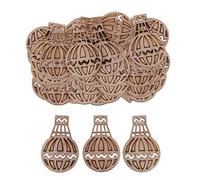 F Fityle 100 Pezzi in Legno Abbellimento cavità Ritaglio Legno Mongolfiera Forme per La Fabbricazione di Carta Scrapbooking DIY Arti