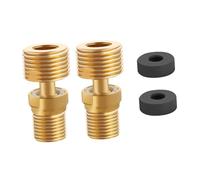 F Fityle 2 Pezzi Adattatore Rubinetto Doccia Ottone Regolabile 360 Gradi Set Raccordi Connettore Accessori Tubature Decorativo Montaggio Parete Adatto per Bagn, Copertina Nera