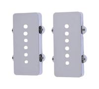 F Fityle 2 pezzi di copertura per pickup per chitarra, coperture per pickup, parti di ricambio per strumenti musicali, accessori per chitarra a 12 fori, Argent