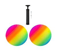 F Fityle 2 Pezzi Jumping Ball Palla Arcobaleno Gonfiabile con Pompa E Spilli Materiale PVC per Allenamento Equilibrio Giochi Dinamici Adatta