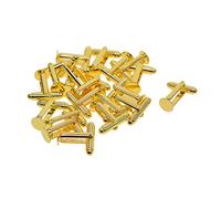 F Fityle 20 Pezzi di Gemelli Rotondi in Ottone, 8 Mm, Cuscinetto Piatto Rotondo, castoni, Montatura Cabochon, Base, Accessori per Gioielli, Oro