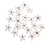 F Fityle 20x Bottoni in Resina Risultati Appliques Flatbak Fornitura Artigianale Fare Progetti e Artigianato, bianca, 9 millimetri