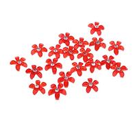 F Fityle 20x Bottoni in Resina Risultati Appliques Flatbak Fornitura Artigianale Fare Progetti e Artigianato, Rosso, 9 millimetri