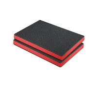 F Fityle 2x inserto in schiuma della cassetta degli attrezzi, cuscinetti da imballaggio, fodera per strumenti di schiuma di schiuma reusabile per miniature, M