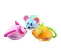 F Fityle 3x Topo a orologeria Giocattolo che cammina saltando Giocattolo Forboys Ragazze Cartoon Novità Topi giocattolo a carica per il regalo di