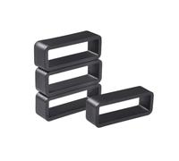 F Fityle 4 pezzi cinturino per orologio passanti per cinturino accessorio cinturini per orologi in resina anello di fissaggio nero passanti in silicone anelli, 22MM