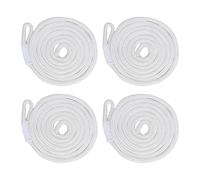 F Fityle 4 Pezzi di Linee parabordo per Barche, parabordi per Barche, Ganci per parabordi, per pontone, Accessori per Barche, Corda di ormeggio per pontone, Bianco
