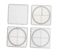 F Fityle 4 pezzi multifunzionali righello geometrico modelli di misurazione poligono punto righello strumento di disegno per la scrittura di