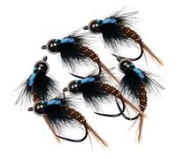 F Fityle 6 Pezzi Bead Head Coda di Fagiano NINFA Pesca a Mosca - Trota e spigola bagnate Modello #8#10#12, 14