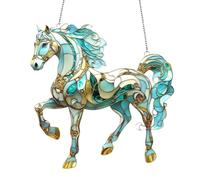 F Fityle Acchiappasole per finestre da Interno, acchiappasole in Acrilico a Forma di Cavallo equestre, Facile da Appendere, da Finestra con Cavallo per la