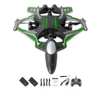 F Fityle Aereo RC Leggero e Facile da Controllare, RC con, Giocattolo per Bambini, Ragazzi e Adulti, Verde 2 Batteria