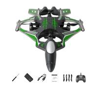 F Fityle Aereo RC Leggero e Facile da Controllare, RC con, Giocattolo per Bambini, Ragazzi e Adulti, Verde 1 Batteria