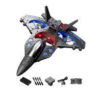 F Fityle Aereo telecomandato con Luce per Principianti, Regali per Ragazzi, Elicottero RC, Mantenimento dell'altitudine, Rotazione a 360°, Jet da, Blu