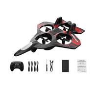 F Fityle Aereo telecomandato RC Airplane Fighter Jet Easy Controls 2.4GHz Aereo telecomandato RC per Bambini Ragazze Ragazzi Adulti, Rosso