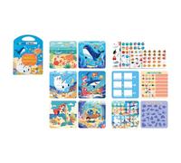 F Fityle Album di pittura dell'acqua Water Doodle Development Toy Drasso riutilizzabile Tablet Educazione precoce per le attività di apprendimento in età, Animale Marino