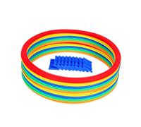 F Fityle Anelli per Saltare, Gioco di Salto con Anelli E Connettori, Sport, Scuola, attività All'aperto E al Chiuso, Allenamento di Agilità, Gioco, 28 cm 10 Anelli